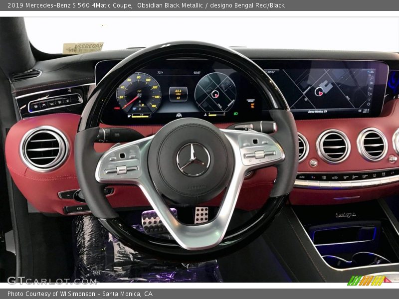 Obsidian Black Metallic / designo Bengal Red/Black 2019 Mercedes-Benz S 560 4Matic Coupe
