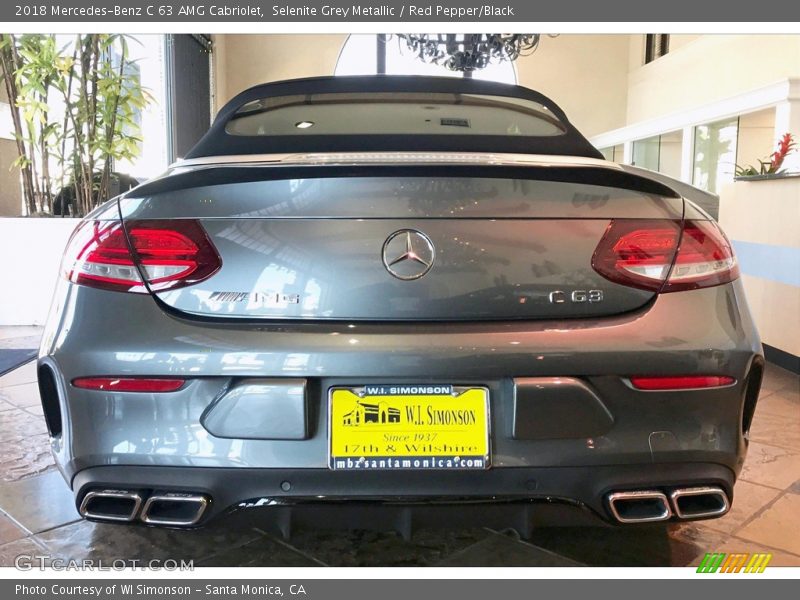 Selenite Grey Metallic / Red Pepper/Black 2018 Mercedes-Benz C 63 AMG Cabriolet
