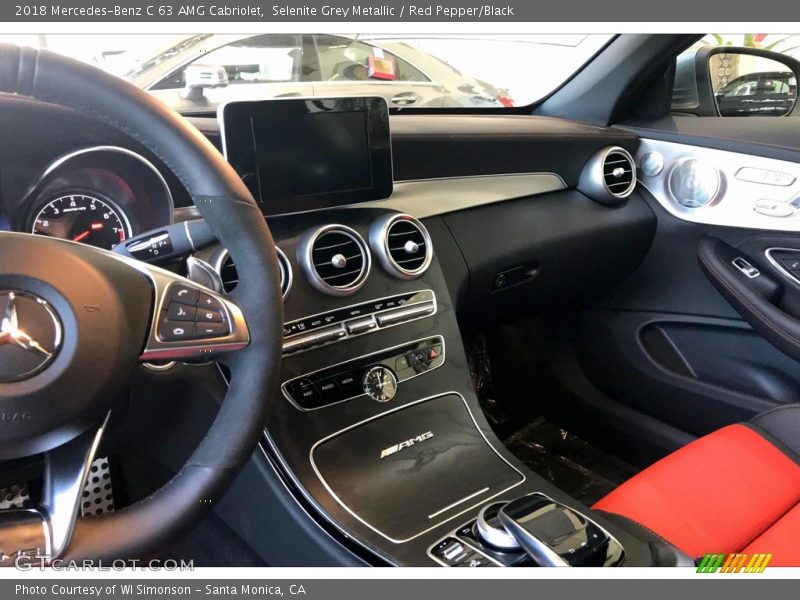 Selenite Grey Metallic / Red Pepper/Black 2018 Mercedes-Benz C 63 AMG Cabriolet