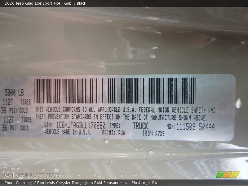 Gobi / Black 2020 Jeep Gladiator Sport 4x4