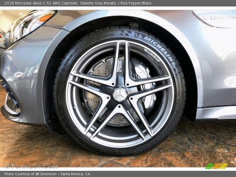 Selenite Grey Metallic / Red Pepper/Black 2018 Mercedes-Benz C 63 AMG Cabriolet