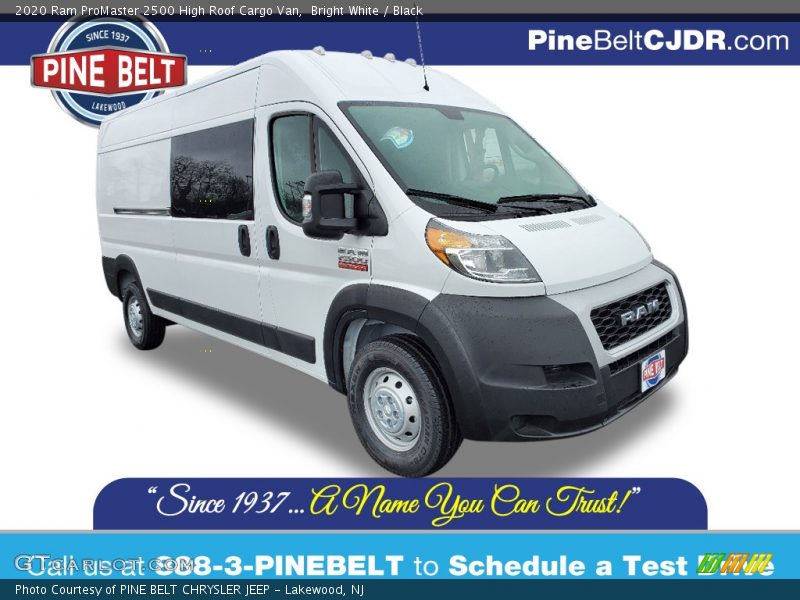 Bright White / Black 2020 Ram ProMaster 2500 High Roof Cargo Van