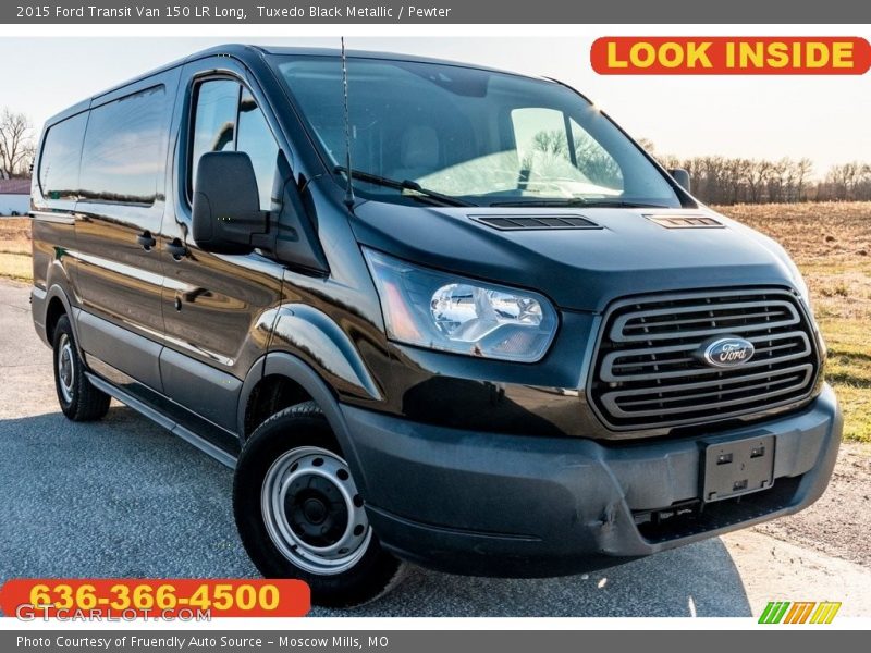 Tuxedo Black Metallic / Pewter 2015 Ford Transit Van 150 LR Long