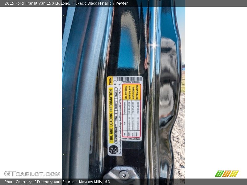 Tuxedo Black Metallic / Pewter 2015 Ford Transit Van 150 LR Long