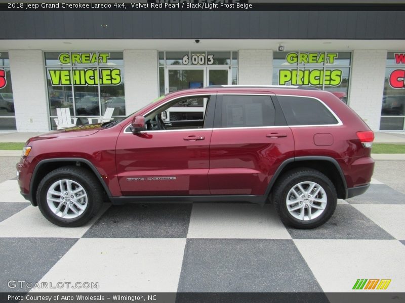 Velvet Red Pearl / Black/Light Frost Beige 2018 Jeep Grand Cherokee Laredo 4x4