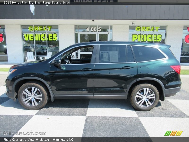 Black Forest Pearl / Beige 2018 Honda Pilot EX