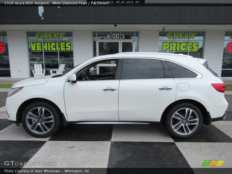 White Diamond Pearl / Parchment 2018 Acura MDX Advance