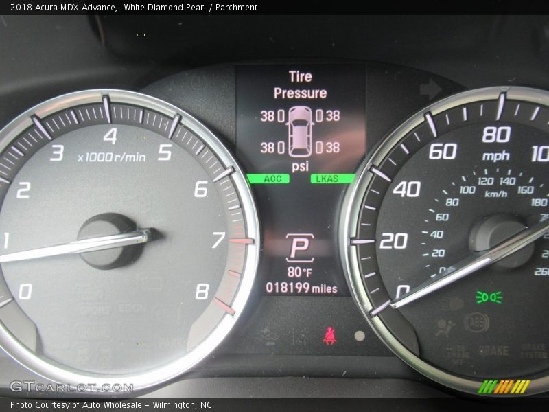 White Diamond Pearl / Parchment 2018 Acura MDX Advance