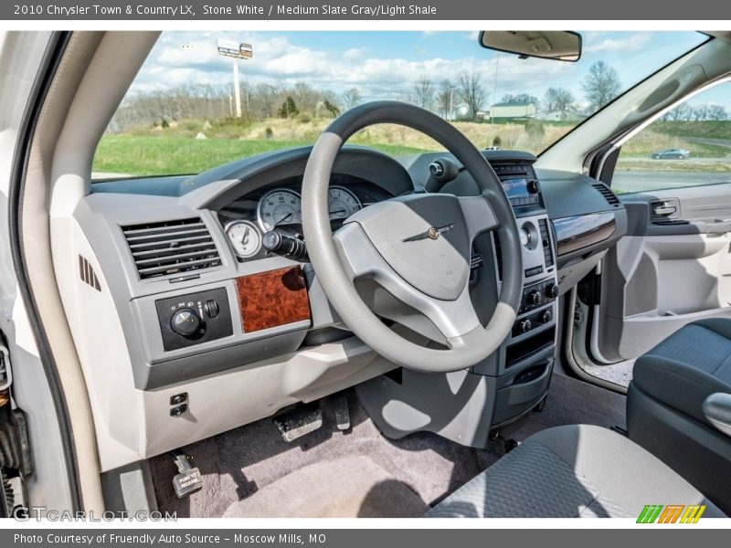 Stone White / Medium Slate Gray/Light Shale 2010 Chrysler Town & Country LX