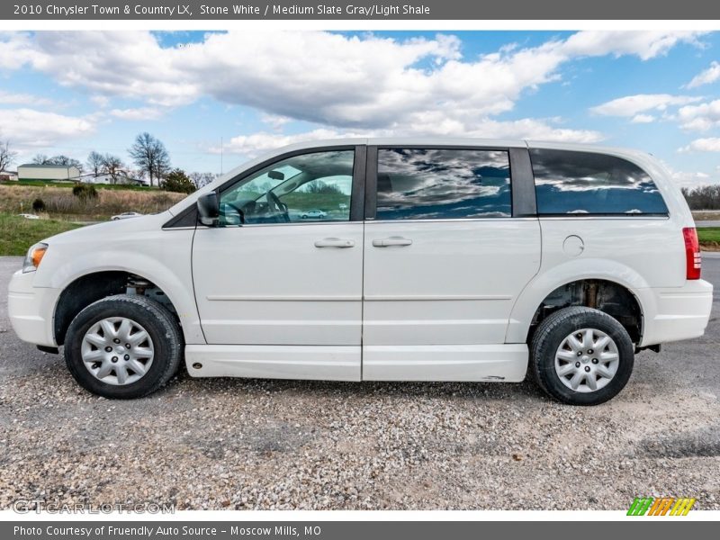 Stone White / Medium Slate Gray/Light Shale 2010 Chrysler Town & Country LX