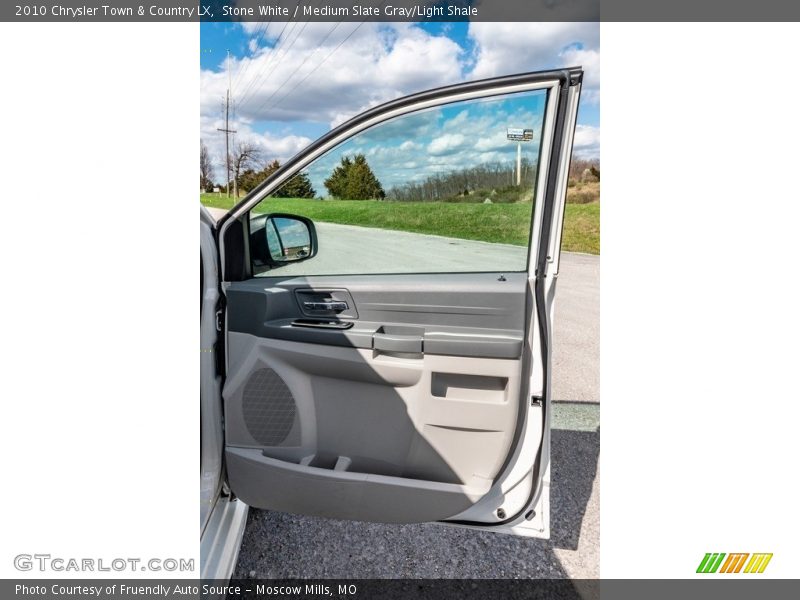 Stone White / Medium Slate Gray/Light Shale 2010 Chrysler Town & Country LX