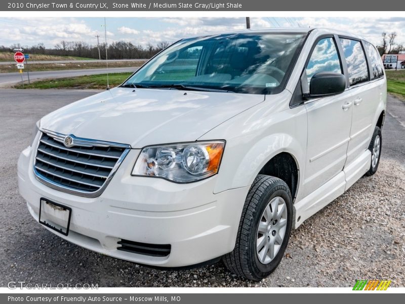 Stone White / Medium Slate Gray/Light Shale 2010 Chrysler Town & Country LX