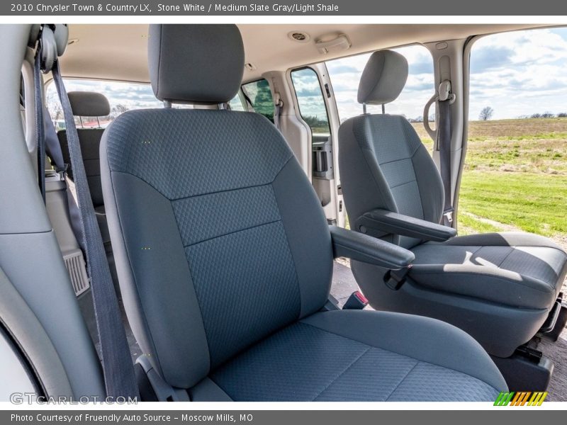 Stone White / Medium Slate Gray/Light Shale 2010 Chrysler Town & Country LX