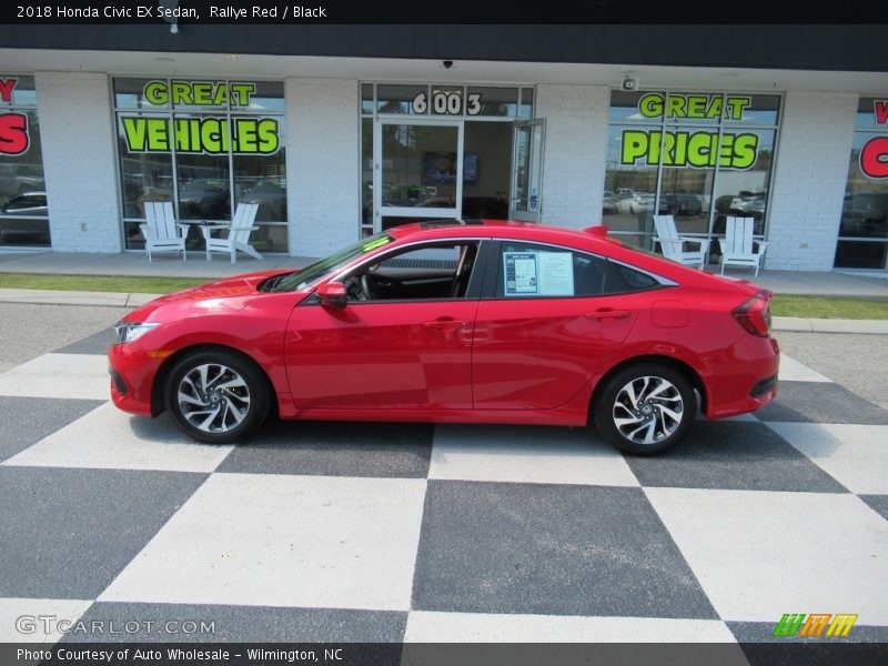 Rallye Red / Black 2018 Honda Civic EX Sedan