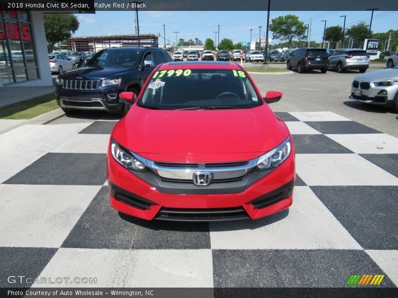 Rallye Red / Black 2018 Honda Civic EX Sedan
