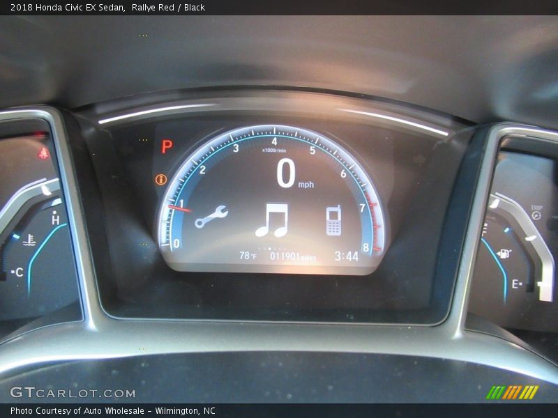 Rallye Red / Black 2018 Honda Civic EX Sedan