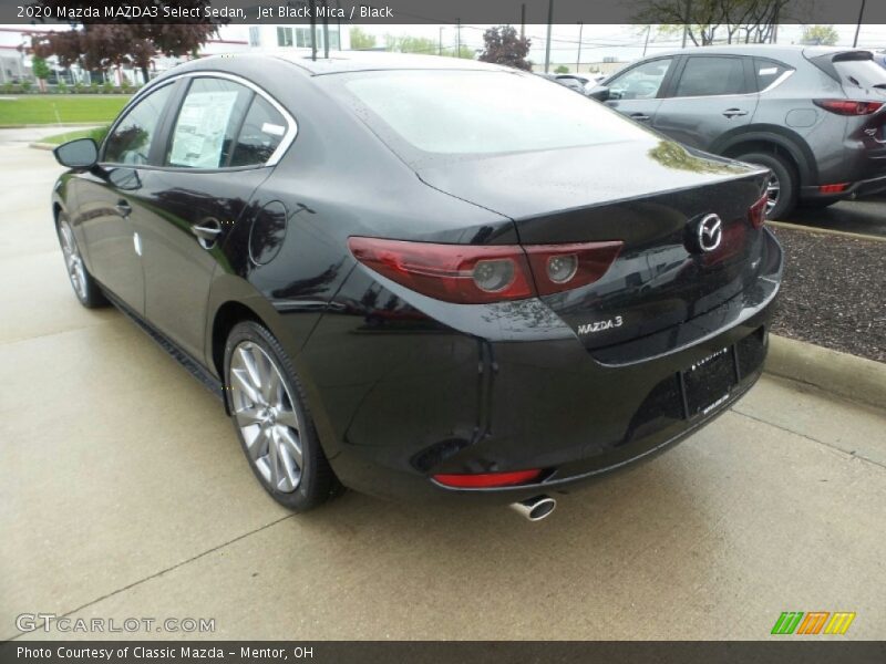 Jet Black Mica / Black 2020 Mazda MAZDA3 Select Sedan