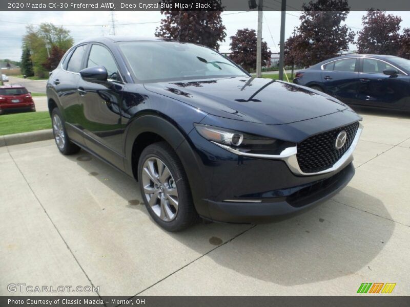 Deep Crystal Blue Mica / Black 2020 Mazda CX-30 Preferred AWD