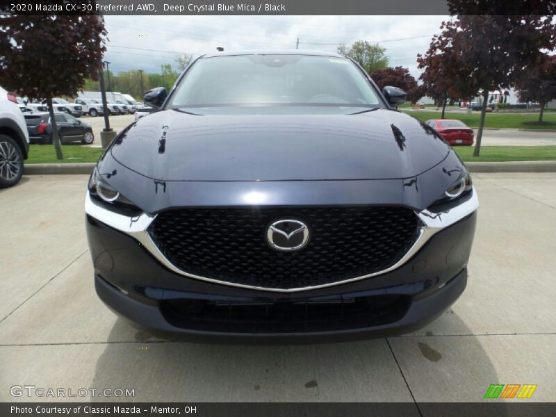 Deep Crystal Blue Mica / Black 2020 Mazda CX-30 Preferred AWD