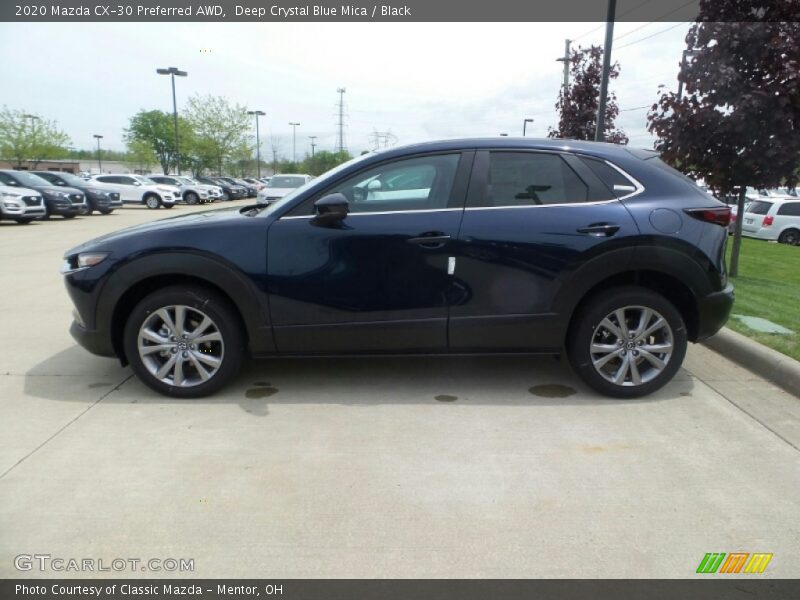 Deep Crystal Blue Mica / Black 2020 Mazda CX-30 Preferred AWD