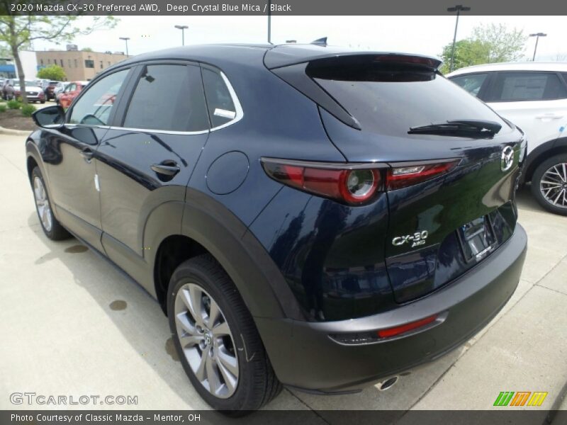 Deep Crystal Blue Mica / Black 2020 Mazda CX-30 Preferred AWD