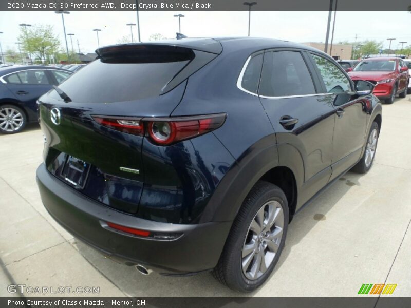 Deep Crystal Blue Mica / Black 2020 Mazda CX-30 Preferred AWD