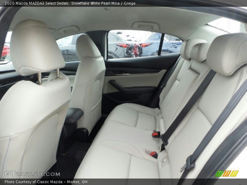 Snowflake White Pearl Mica / Greige 2020 Mazda MAZDA3 Select Sedan