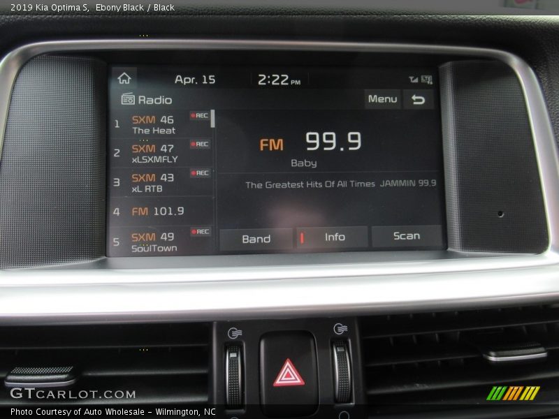 Ebony Black / Black 2019 Kia Optima S