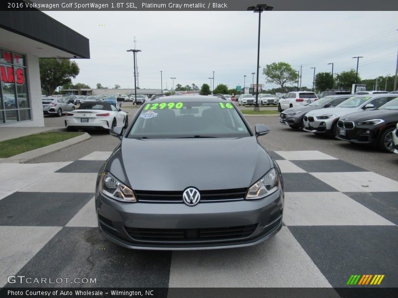 Platinum Gray metallic / Black 2016 Volkswagen Golf SportWagen 1.8T SEL