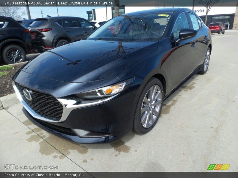 Deep Crystal Blue Mica / Greige 2020 Mazda MAZDA3 Sedan