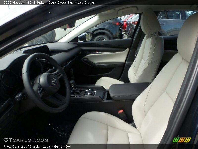 Deep Crystal Blue Mica / Greige 2020 Mazda MAZDA3 Sedan