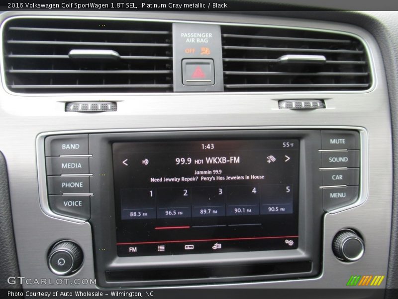 Platinum Gray metallic / Black 2016 Volkswagen Golf SportWagen 1.8T SEL