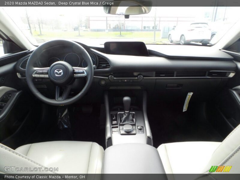 Deep Crystal Blue Mica / Greige 2020 Mazda MAZDA3 Sedan