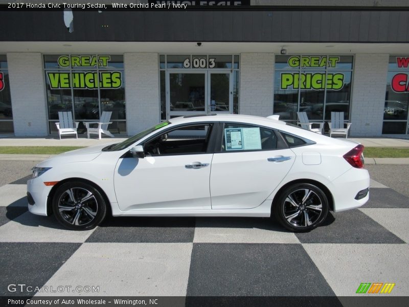 White Orchid Pearl / Ivory 2017 Honda Civic Touring Sedan