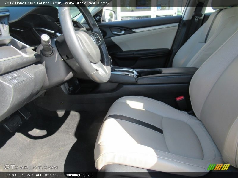 White Orchid Pearl / Ivory 2017 Honda Civic Touring Sedan
