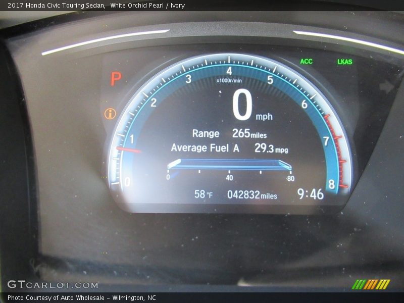 White Orchid Pearl / Ivory 2017 Honda Civic Touring Sedan