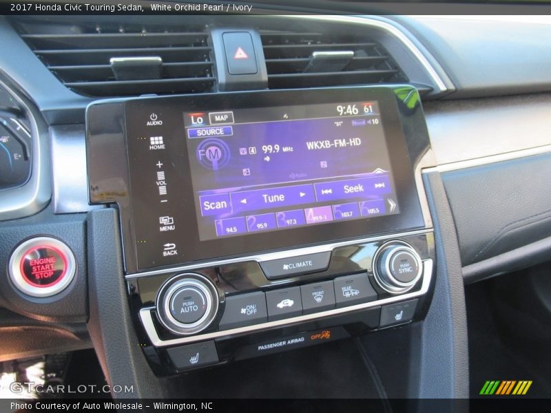 White Orchid Pearl / Ivory 2017 Honda Civic Touring Sedan