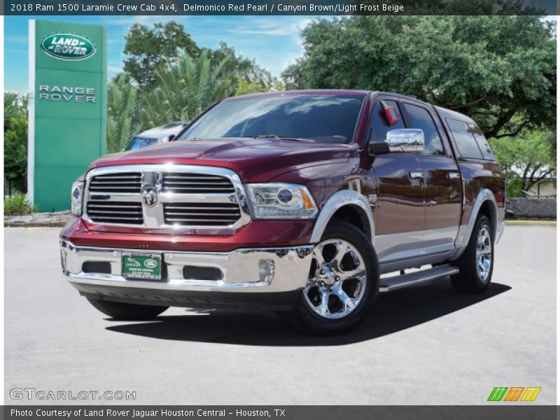 Delmonico Red Pearl / Canyon Brown/Light Frost Beige 2018 Ram 1500 Laramie Crew Cab 4x4