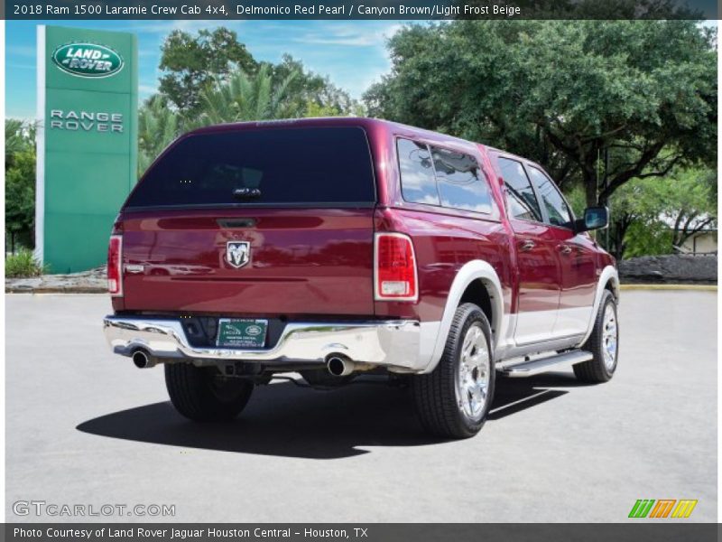 Delmonico Red Pearl / Canyon Brown/Light Frost Beige 2018 Ram 1500 Laramie Crew Cab 4x4