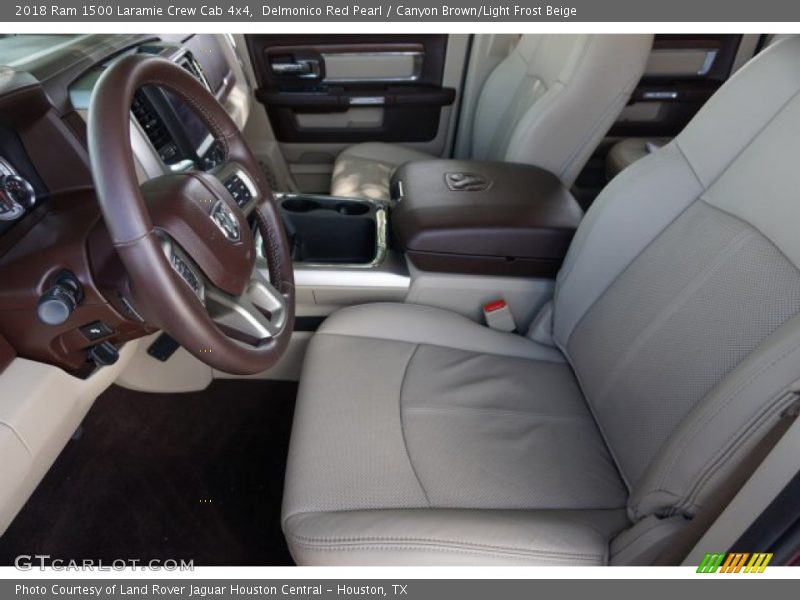 Delmonico Red Pearl / Canyon Brown/Light Frost Beige 2018 Ram 1500 Laramie Crew Cab 4x4