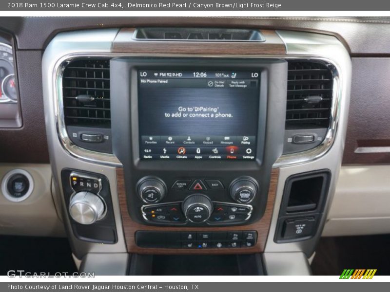Delmonico Red Pearl / Canyon Brown/Light Frost Beige 2018 Ram 1500 Laramie Crew Cab 4x4