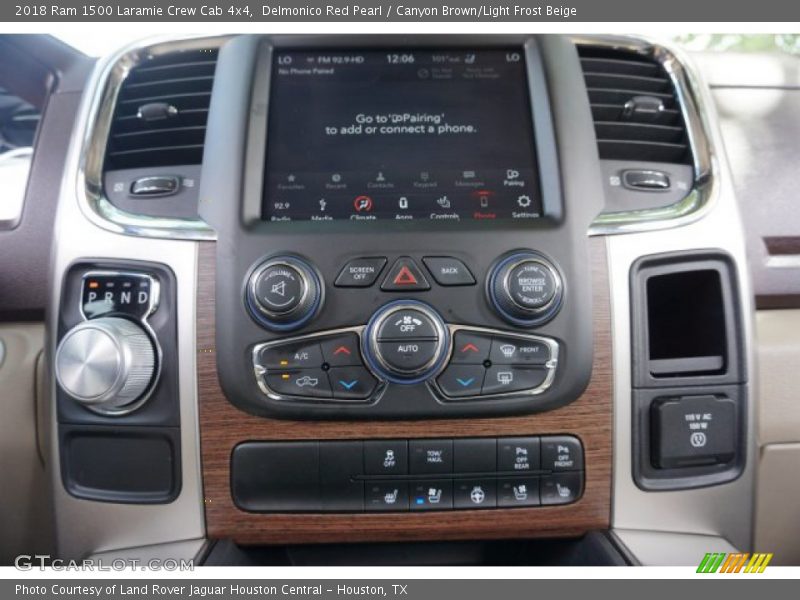 Delmonico Red Pearl / Canyon Brown/Light Frost Beige 2018 Ram 1500 Laramie Crew Cab 4x4