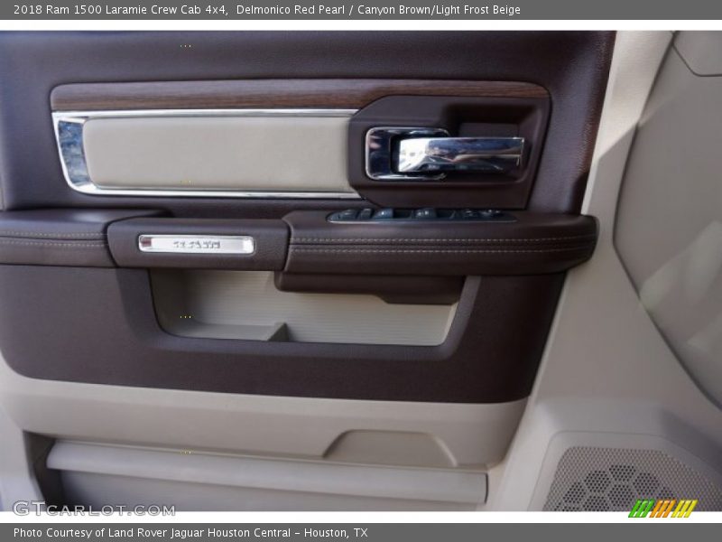 Delmonico Red Pearl / Canyon Brown/Light Frost Beige 2018 Ram 1500 Laramie Crew Cab 4x4