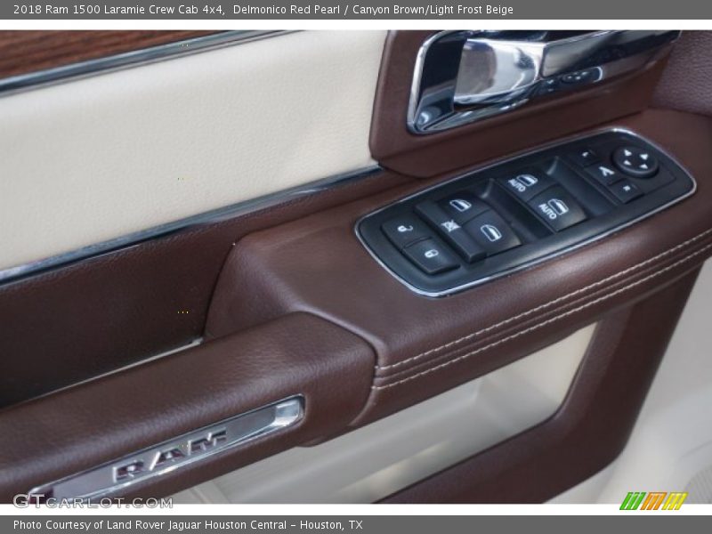 Delmonico Red Pearl / Canyon Brown/Light Frost Beige 2018 Ram 1500 Laramie Crew Cab 4x4