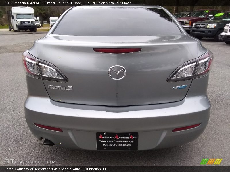 Liquid Silver Metallic / Black 2012 Mazda MAZDA3 i Grand Touring 4 Door