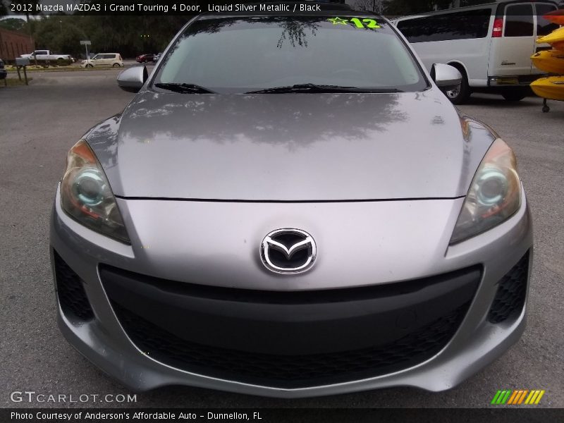 Liquid Silver Metallic / Black 2012 Mazda MAZDA3 i Grand Touring 4 Door