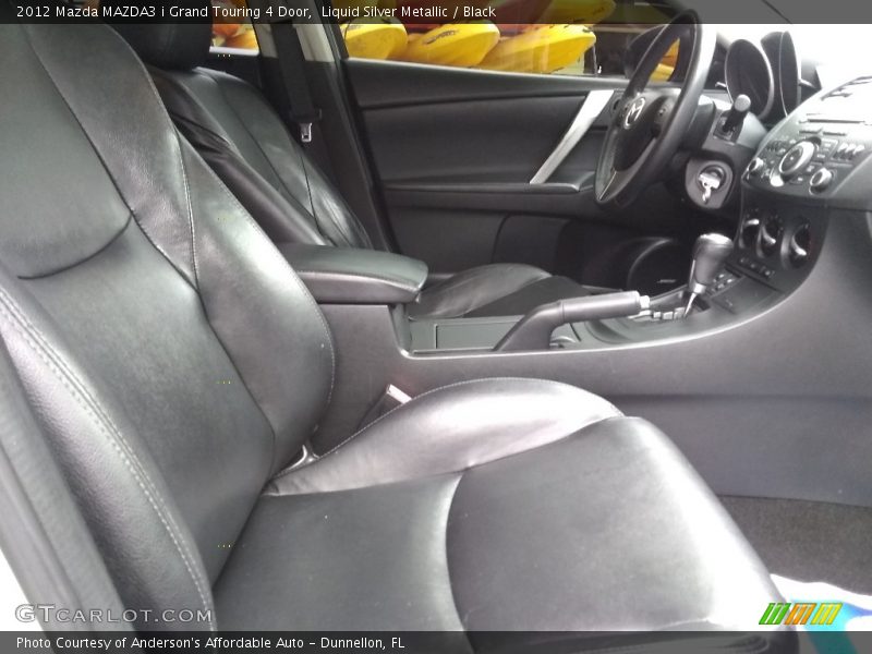 Liquid Silver Metallic / Black 2012 Mazda MAZDA3 i Grand Touring 4 Door