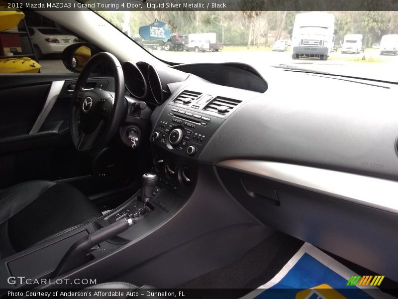 Liquid Silver Metallic / Black 2012 Mazda MAZDA3 i Grand Touring 4 Door