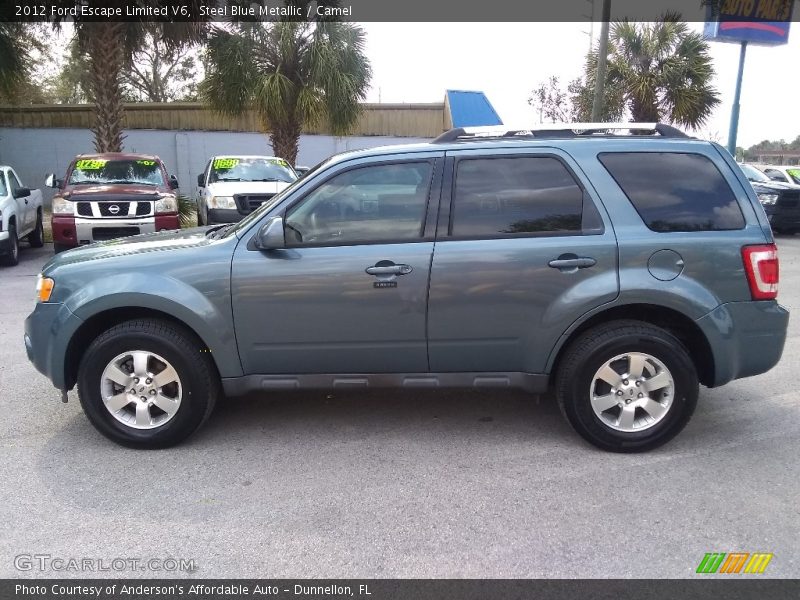 Steel Blue Metallic / Camel 2012 Ford Escape Limited V6