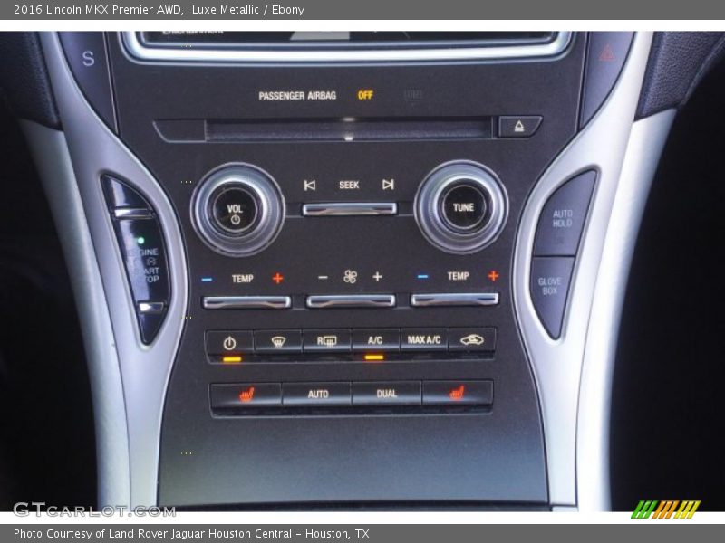 Controls of 2016 MKX Premier AWD